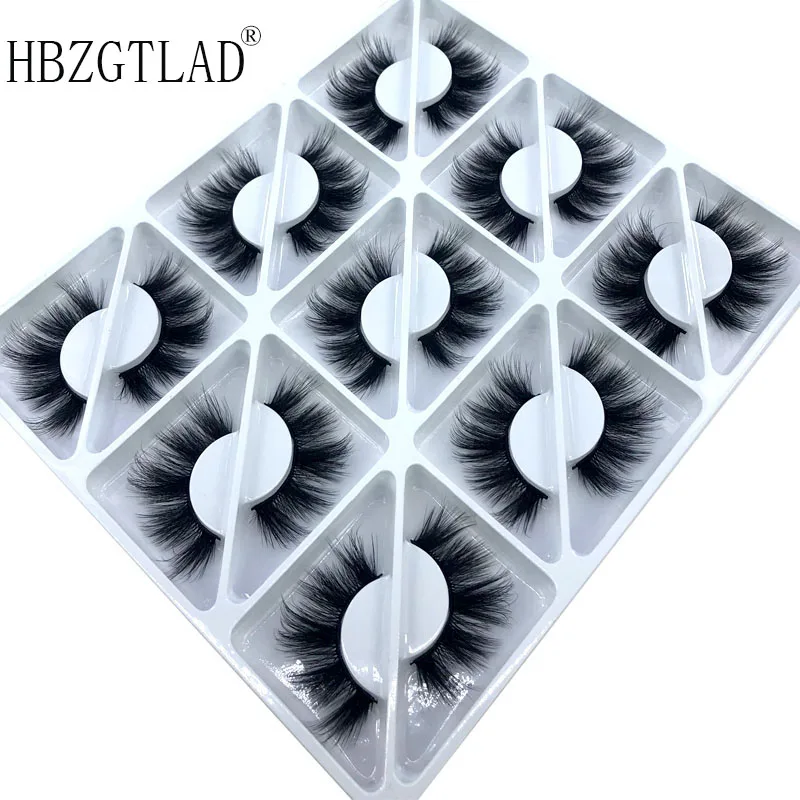 HBZGTLAD новинка 9 пар натуральные накладные ресницы длинный макияж 3d норковые