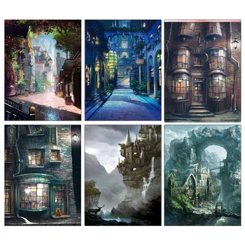 

5D DIY Full Square Round Diamond Painting Harry Magic School Arts Craft Canvas Diamond Embroidery Cross Stitch for Home Decor