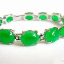 Зеленый камень, бусины, белая застежка, браслет, AAA стиль, хорошее украшение, благородный натуральный камень