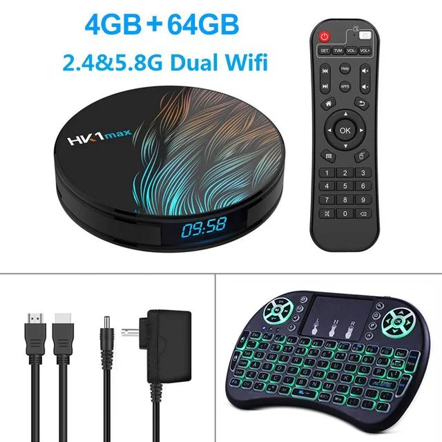 Smart tv Box Android 9,0 4 Гб 64 ГБ 32 ГБ RK3318 Bluetooth 4K Wifi Netflix медиаплеер 2GB16GB Android 9 телеприставка - Цвет: WIth keyboard