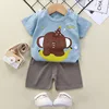 Summer Infant Newborn Cotton Short Sleeves Clothes Suits Tops + Pants Baby Toddler Boy Clothing Sets Kids Children Girl Outfits 5