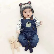 Детские комбинезоны для маленьких мальчиков и девочек с рисунком медведя; джинсовые штаны на подтяжках; брюки; детская одежда; одежда для малышей; комбинезоны