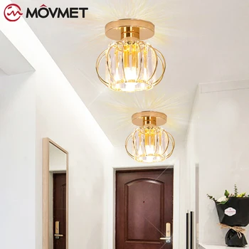 

Modern Creative Crystal Ceiling Lights E27 Industrial Lustre For Kitchen Decorative Ceiling Corridor Light Luminaire