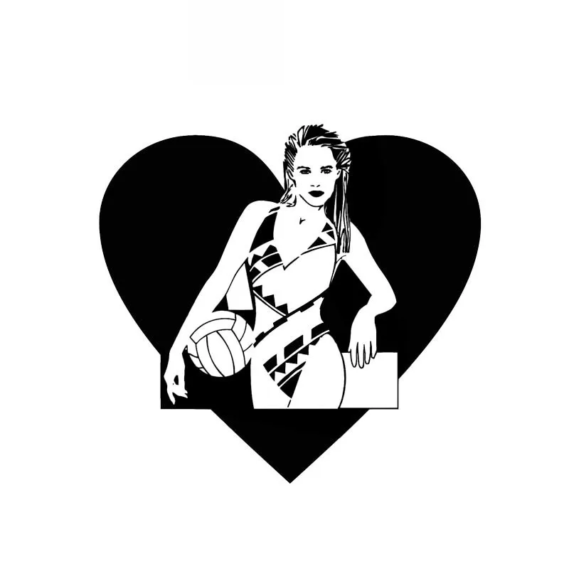 Car Stickers Sexy Love Beach Volleyball Girl Skilled In Making Decoration PVC Waterproof Black/white 16cm*15cm |