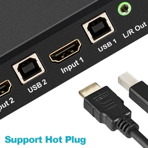 KVM переключатель HDMI 4 порта HDMI KVM коммутатор 4 в 1 выход KVM 4 порта HDMI коммутатор 4x1 до 4 k @ 60 Гц сильная совместимость с KVM