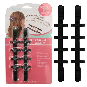 

Women Fashion Waterfall Braid Creator Plastic Styling Tools Black Hair Braid Maker Styling Tool Hair Device Centipede Braids