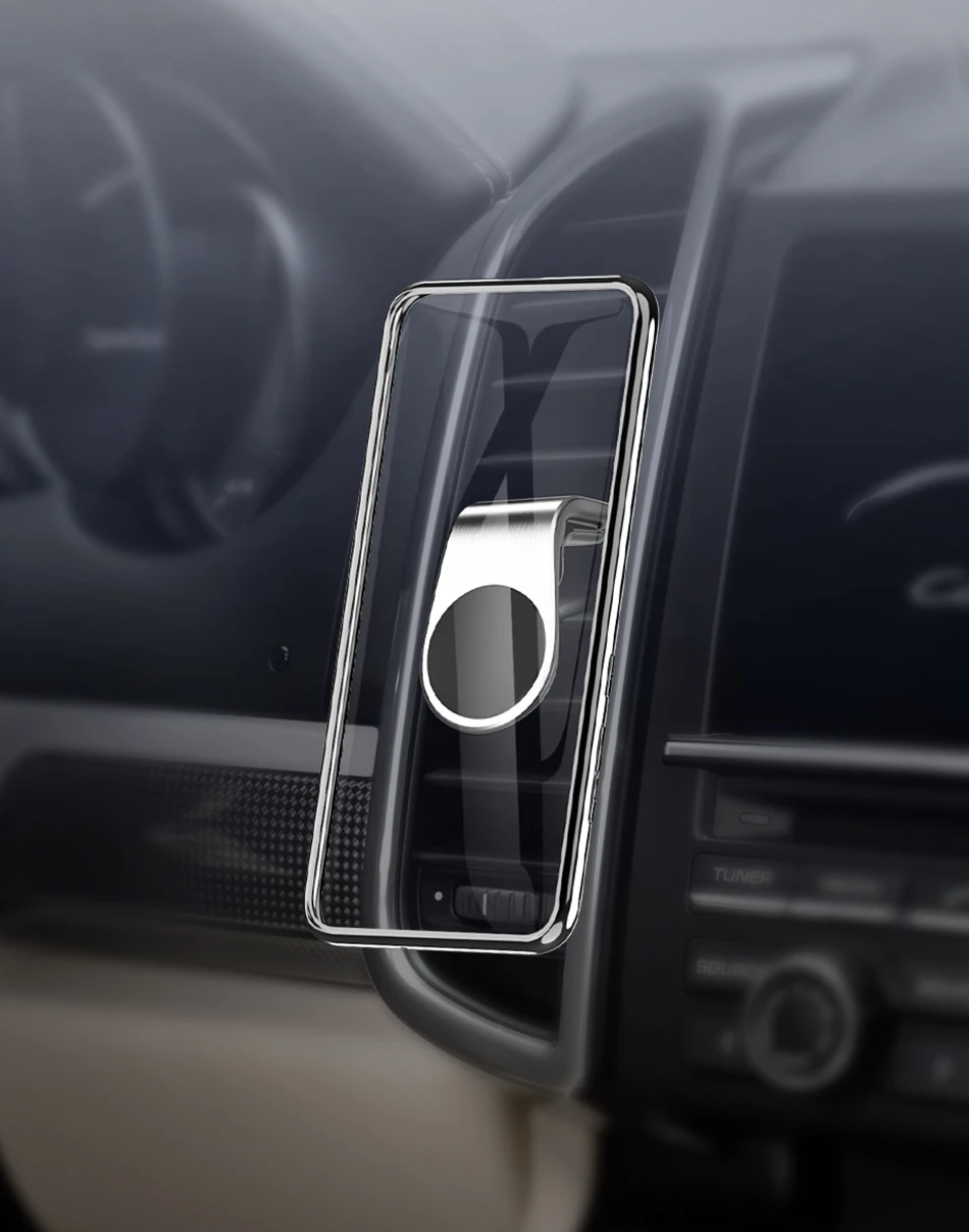 Металлический крепкий магнитный автомобильный держатель для телефона универсальный магнит для iPhone XS MAX X 8 7 6 Plus Xiaomi samsung 360 градусов крепление на вентиляционное отверстие