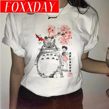 

totoro Funny Female Printed Women Spirit Away Japanese t shirt Miyazaki Hayao T-shirt Tshirt Tees cartoon harajuku Anime