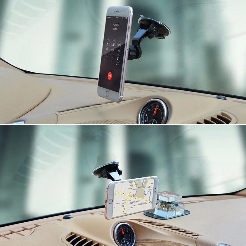 Universal Car Holder Windshield Strong Gel Pad Suction Cup mount Stand Holder GPS Magnetic Mobile Phone Holder For iPhone7 8 11