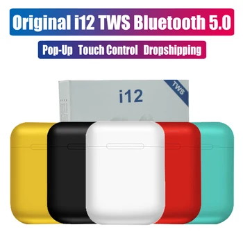 

Mini Original i12 tws Bluetooth Earphones Wireless Earbuds Touch Control Headsets For iphone Android Smart Phone i 12 tws
