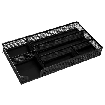 

Drawer Manager, Desktop Manager, Metal Grid Drawer, Home Office and School Desktop Drawer Manager, 11.02X 6.10 X 1.38 Inches, Bl