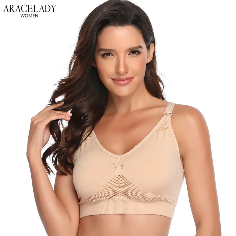 Nursing Bra Breastfeeding Cotton Maternity Sleep Bra Set For Feeding