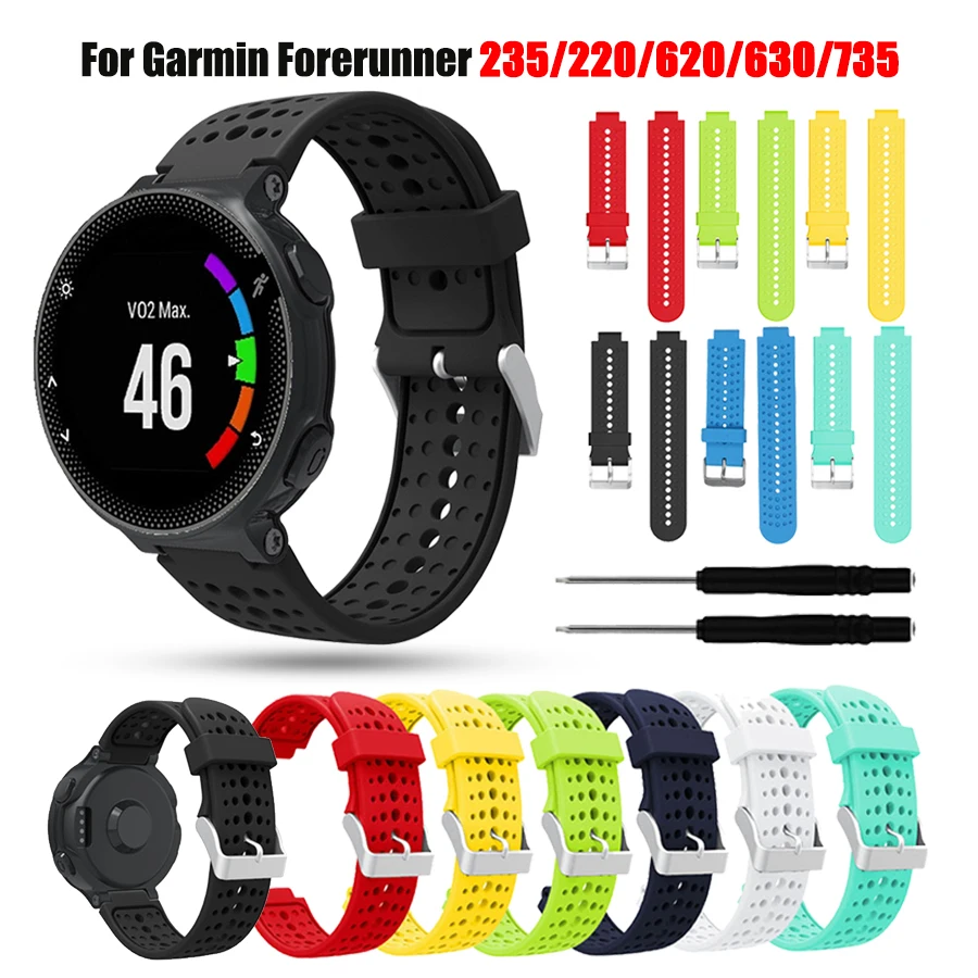 Мягкий силиконовый сменный ремешок для браслета Garmin Forerunner 220/230/235, браслет для Garmin Forerunner 620 630 735XT силиконовый сменный ремешок для наручных часов ремешок для смарт часов garmin forerunner 220 230 235 630 620 735 touchs20 s5 s6