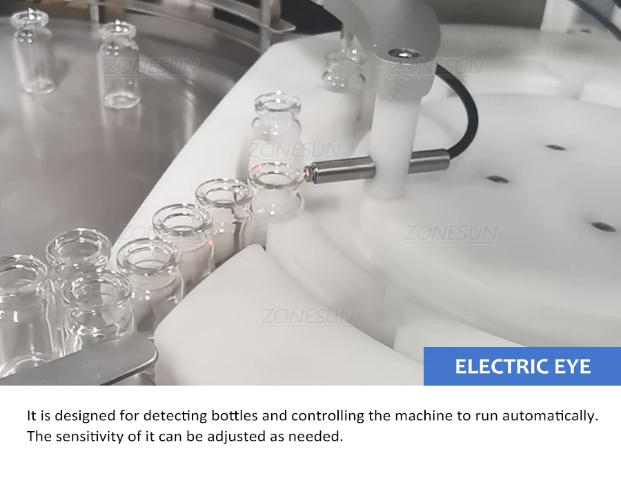 ZONESUN ZS-AFC20 Automatic Penicillin Bottle Peristaltic Pump Liquid Filling And Capping Machine With Cap Feeder