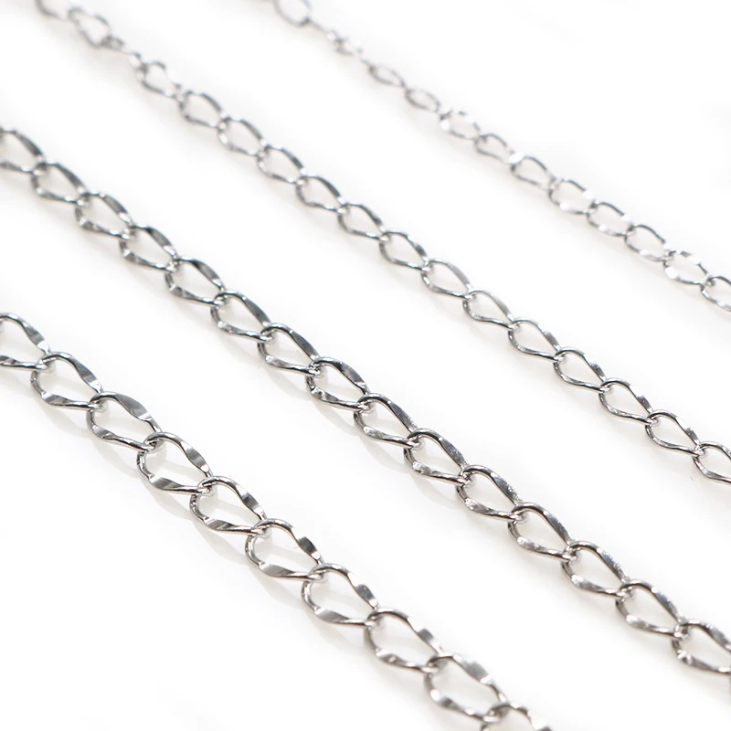 5meters Stainless Steel Heart Chains Handmade Chains for DIY Jewelry Making 