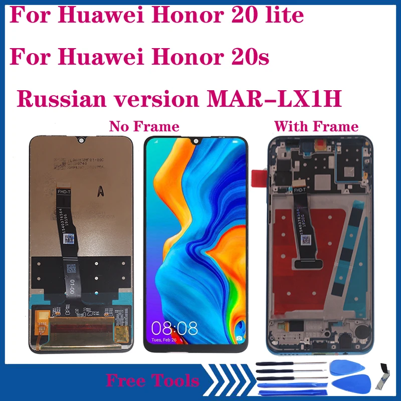 ЖК-дисплей 6 15 ''для Huawei Honor 20 lite с сенсорным экраном и дигитайзером в сборе для