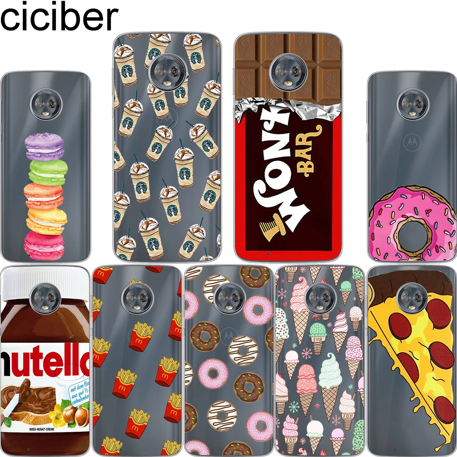 Ciciber для Motorola Moto C Z2 Z3 ONE G4 G5 G5S G6 P30 E3 E4 E5 Plus Play Power X4 M мягкая задняя крышка прозрачные