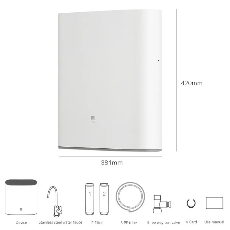 Умный очиститель воды Xiaomi 1A MR432 технология обратного осмоса RO домашняя система