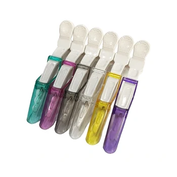 

6Pcs/Set Crocodile Crystal Color Hair Clip Professional Hairdresser Clipers Hairpin Styling Tool Accessories Women