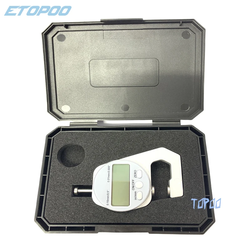 Digital Thickness Gauge Digital Display Zinc Alloy Electronic LCD Micrometer Metric Imperial Wall Thickness Measurement Tools 0-10/20mm