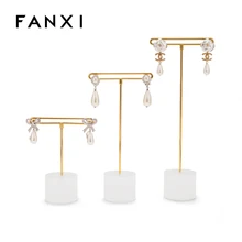 Oirlv New white Acrylic Base T-bar Earring Display Stand Small Metal Earrings Holder Showcase Displays Jewelry Photography Props