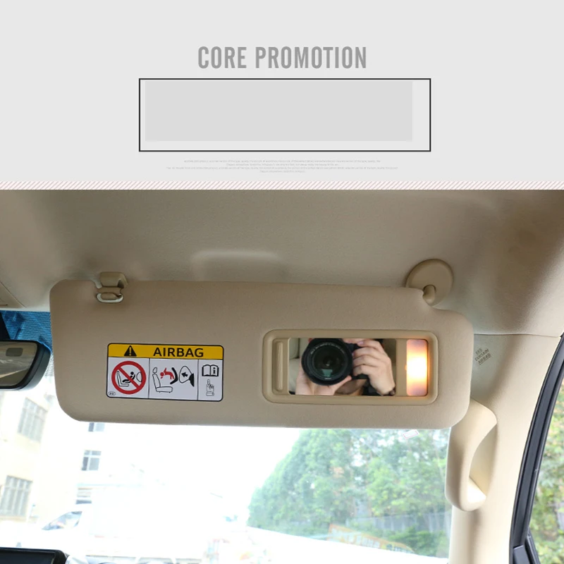 1PCS For Toyota Land Cruiser PRADO LC200 Car Styling Interior Front Left / Right Sun Visor Panel Sunvisor with LED Makeup Mirror