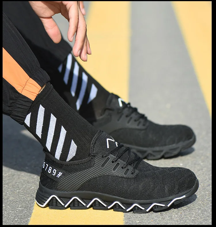 Homens ao ar livre aço toe anti