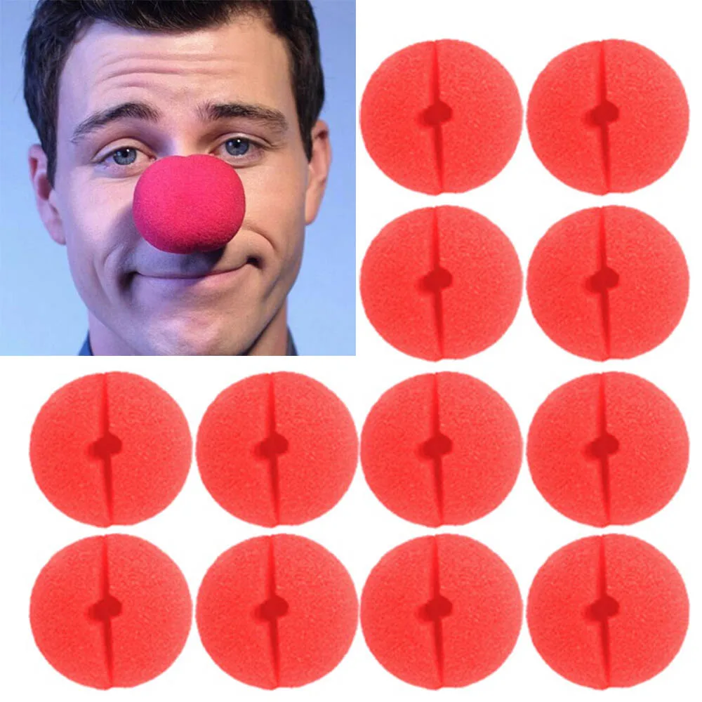 

Behogar 50pcs/Set Fun Foam Clown Nose Circus Party Comic Christmas Halloween Costume Favor Supplies Decorations
