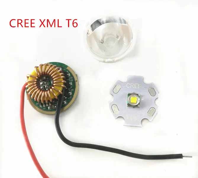 Cree XM-L LED T6 светильник с 20 мм звездной печатной платой + 3 7 в 5 режимов Светодиодный