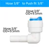 Reverse Osmosis 1/4 3/8 Hose Connection Quick Coupling 1/4 3/8 Stem L Straight Tee RO Water Aquarium Plastic Joint Pipe Fitting ► Photo 3/6