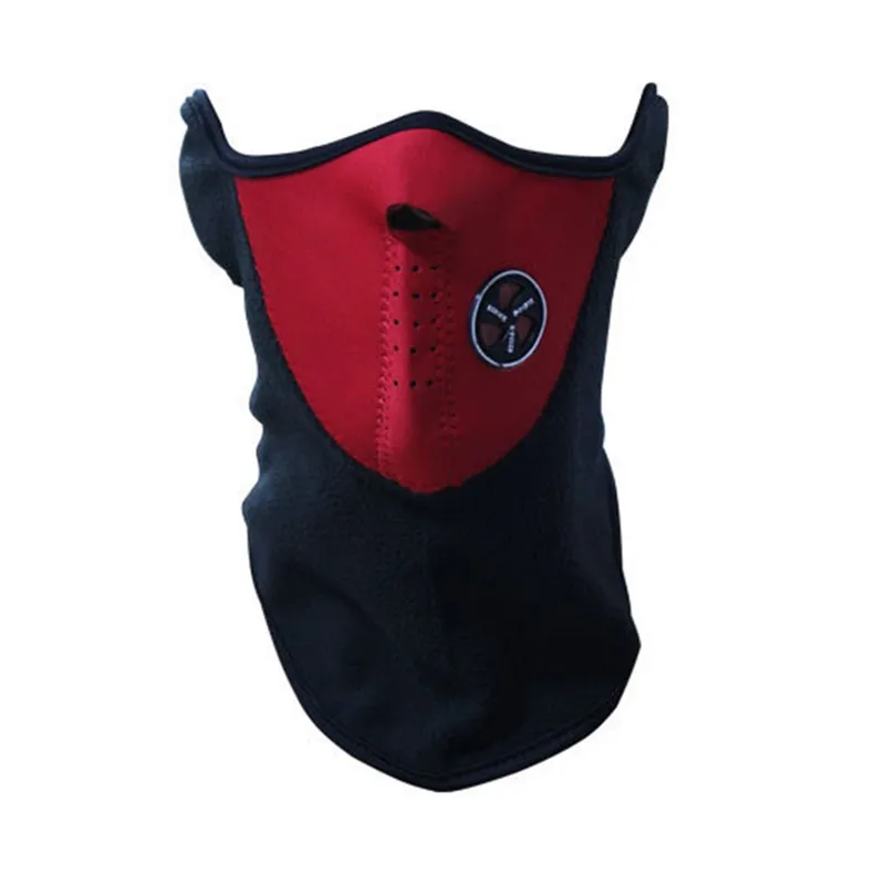 Наружная полумаска для лица, флисовая унисекс, лыжная, Снежная, велосипедная, альпинистская, теплый зимний шарф для защиты шеи, теплый защитный капюшон для лица - Цвет: Red