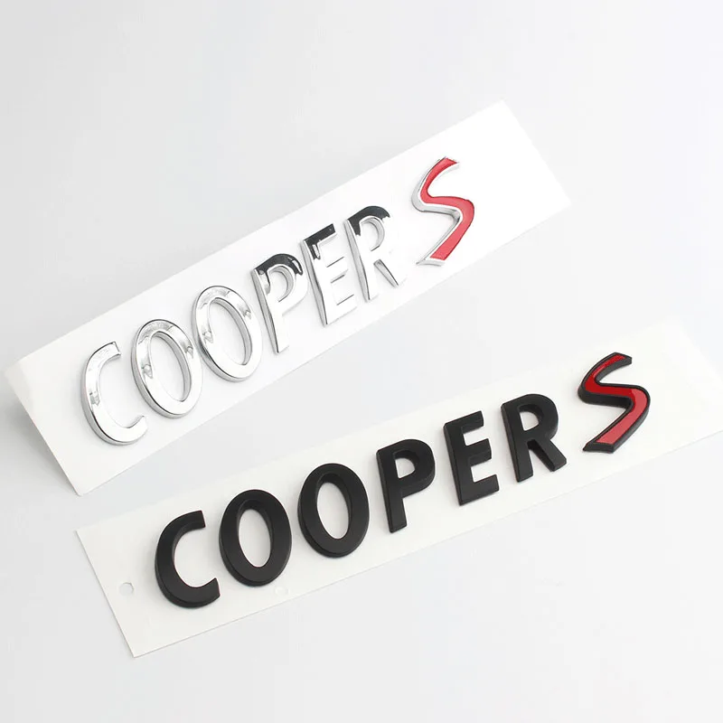 3D Abs Chrome Car Letters Tronco Posteriore Mini Cooper S Emblem Badge Sticker Per Mini Cooper S R56 R50 R53 F56 F55 R60 Accessori