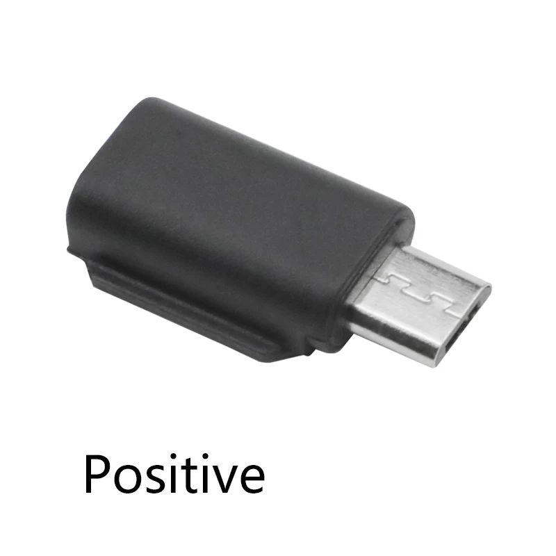 Черный Micro USB Положительный интерфейс смартфон адаптер соединитель конвертер для DJI Osmo Карманный ручной карданный камера Micro USB обратный - Цвет: Черный