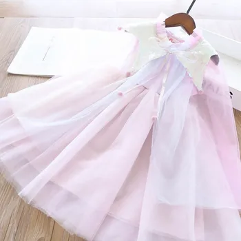 

2020 Summer Girls Lace Ball Sequins Dress Veil Wholesale