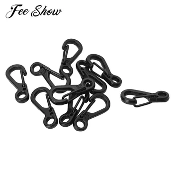 

10Pcs Aluminum Alloy Mini SF Metal Carabiner Clips Tiny Snap Hooks Spring Clasps Keychain for Paracord Backpack Kit Accessories