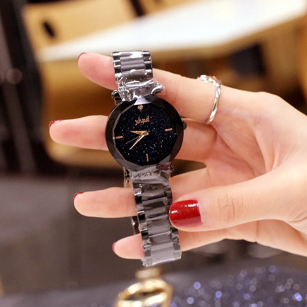 

Versatile 2019 New Style Fashion Genuine Product Star Surface Simple Quartz Waterproof Steel Belt Import Movement Students Tide