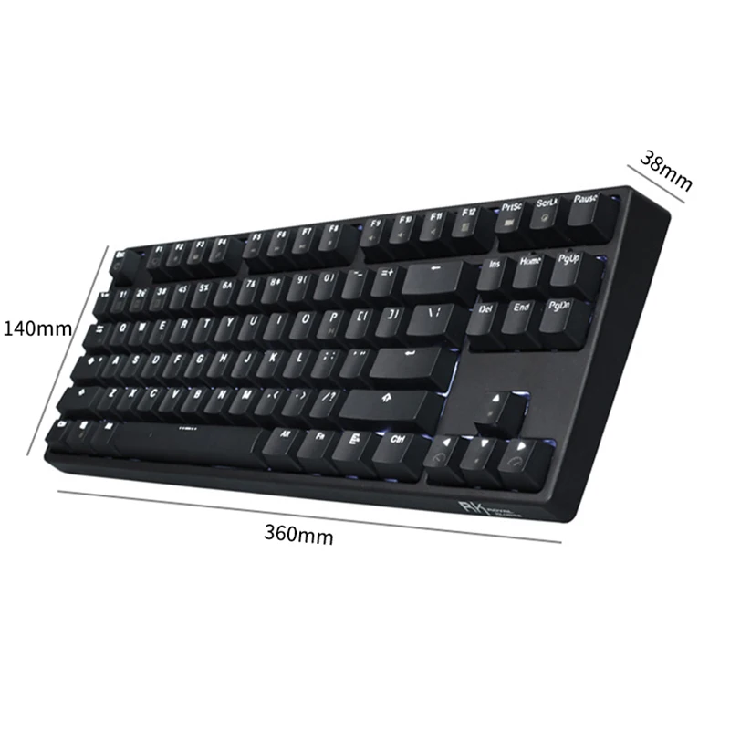 Teclado de Jogos Preto Teclas Teclado Mecânico Cereja mx Marrom Azul Switches Branco Led Backlit Nkro Rk987 Tkl 87 - Imagem 4
