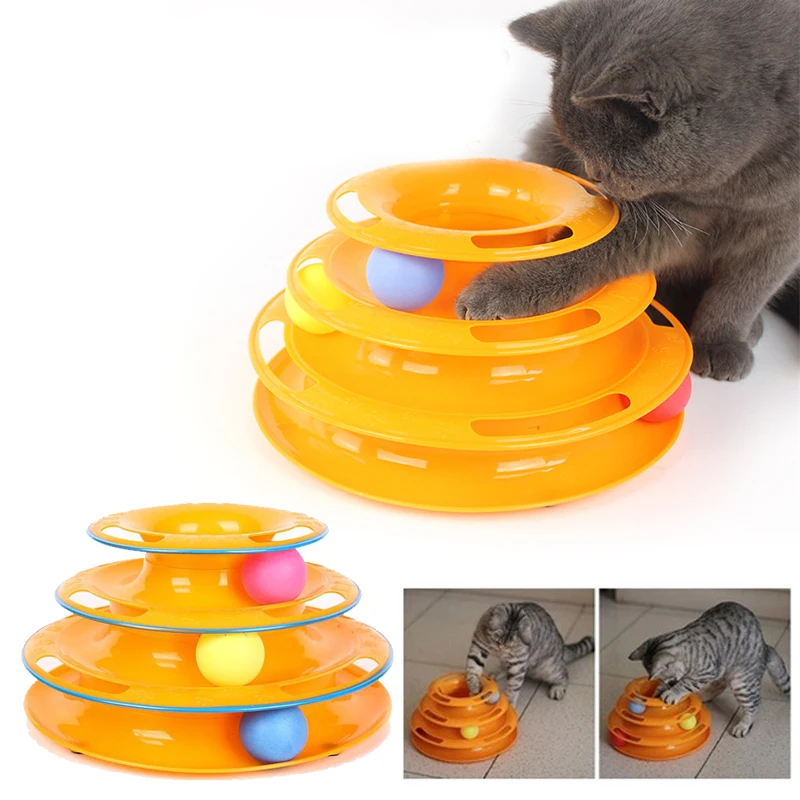 Pet Cat Crazy диск с шариком развлекательный диск Trilaminar игрушечный поворотный стол