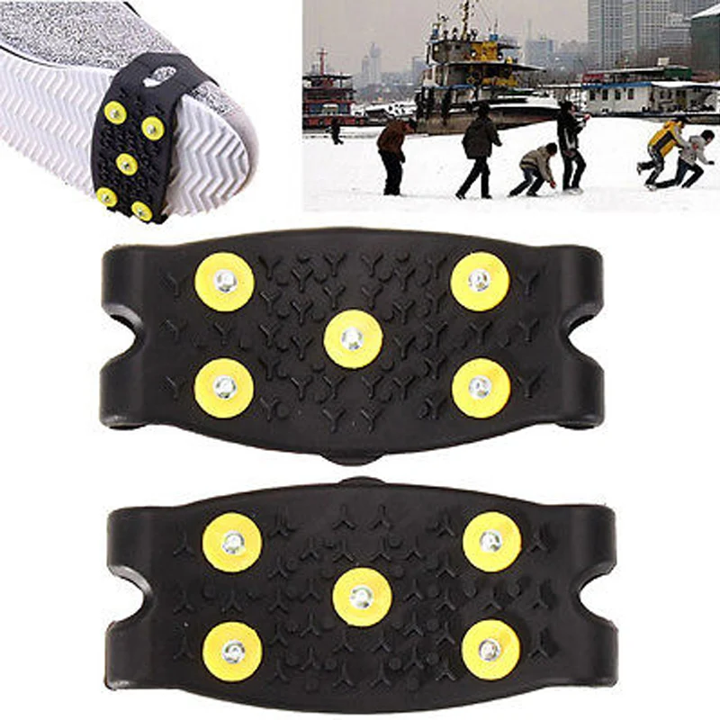 5 Stud Spikes Skate Shoes Anti Slip Tools Cleat Mountaineer Climbing