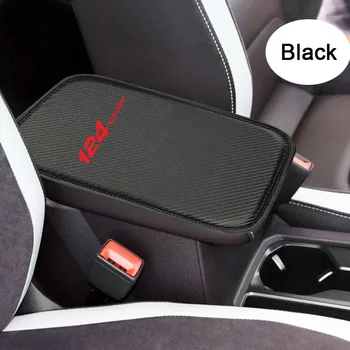 

PU Leather Car Central Armrest Pad for Fiat 124 Spider Black Auto Center Console Arm Rest Seat Box Mat Cushion Pillow