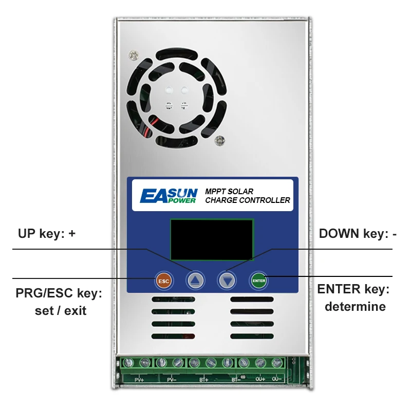 EASUN POWER 60A MPPT Solar Charge Controller 12V 24V 36V 48V Auto for Max PV 190VDC Lead Acid Lithium Battery