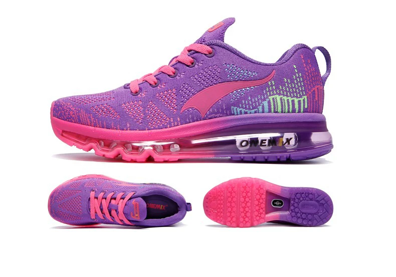 ONEMIX/женские кроссовки для бега с воздушной подушкой; 90 бесплатных плетеных кроссовок; дышащая сетчатая трикотажная спортивная прогулочная обувь; спортивная обувь