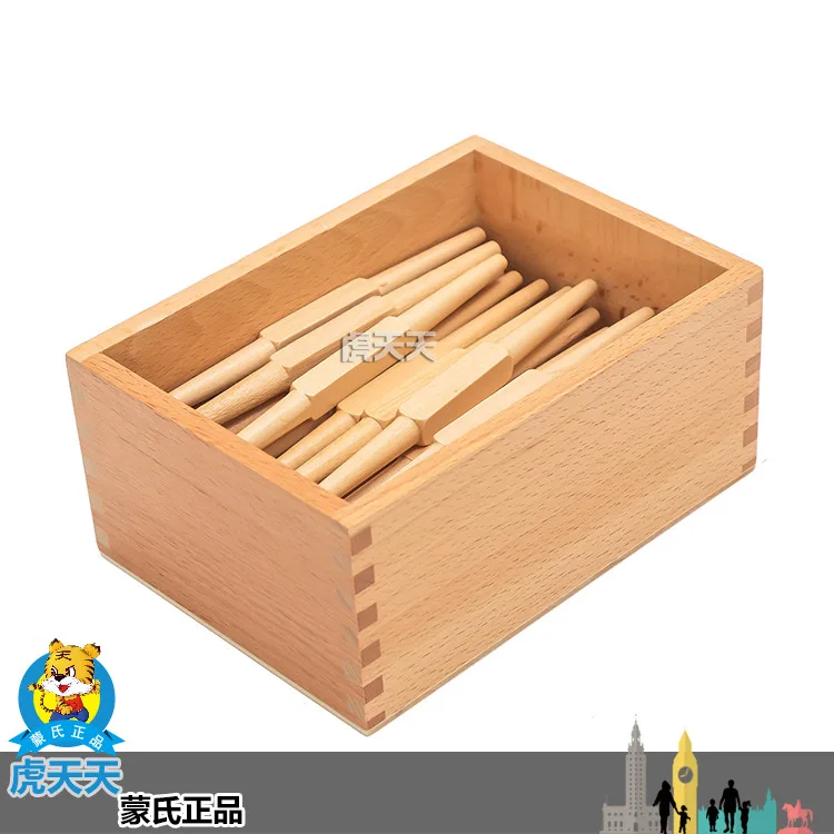 

Tiger Every Day Montessori Early Educational Teaching Aid Mathematics Educational Toy fang chui bang Box with Box