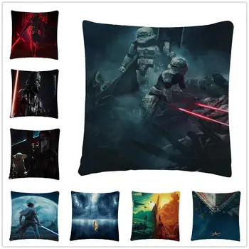 

Star Wars Force Awakening Characters Linen Cushion Cover Pillow Case for Home Sofa Car Decor Pillowcase 45X45cm