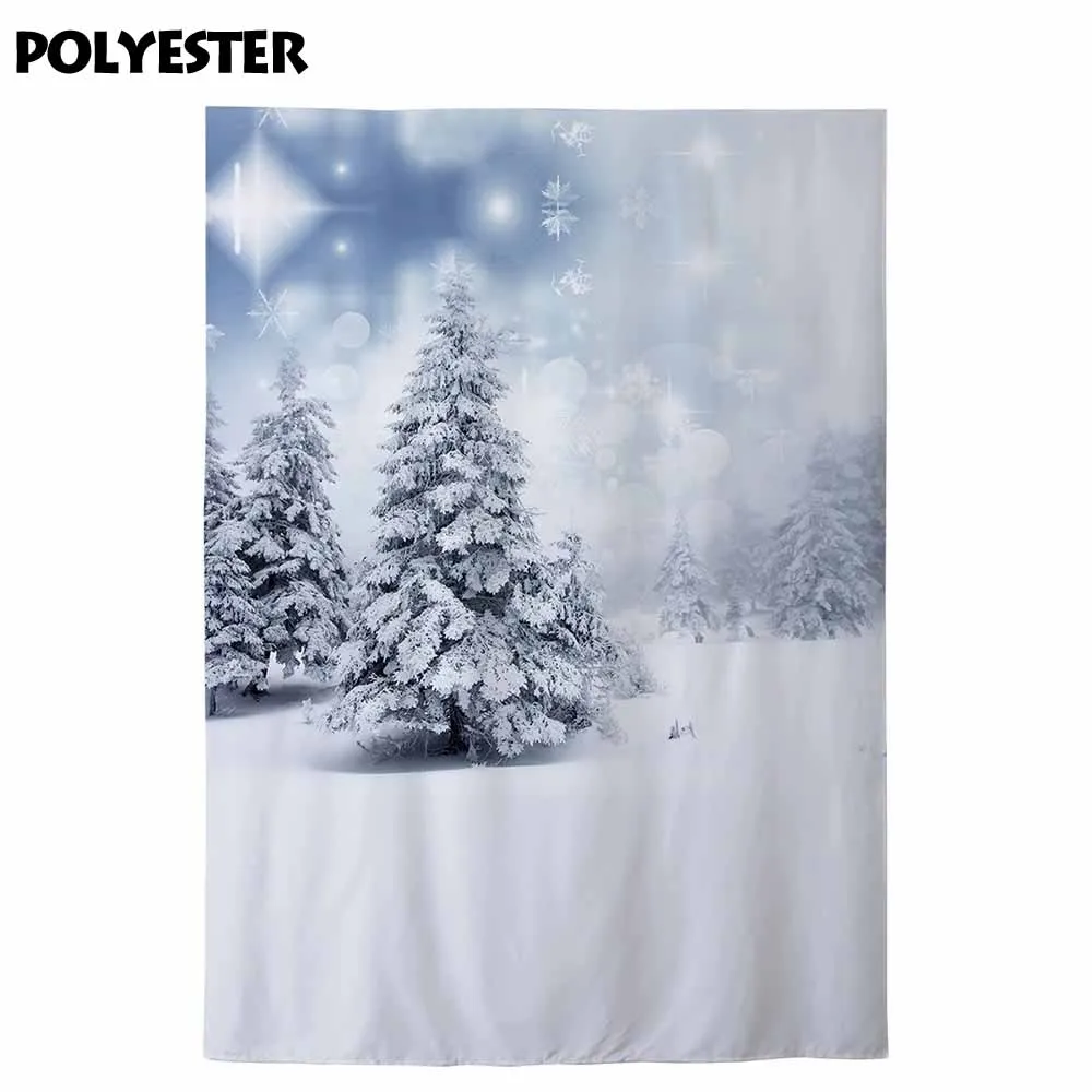 Funnytree backdrop photo Winter wonderland Shining forest Snow christmas photo studio shoot background photocall photophone