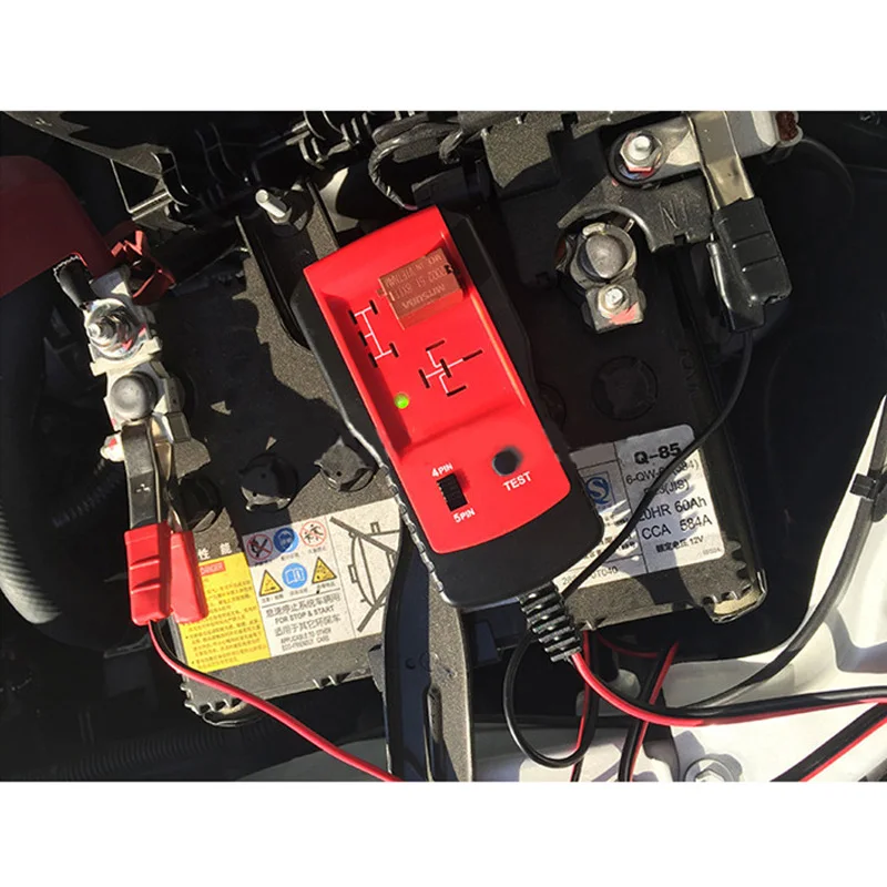 12V Electronic Automotive Relay Tester with Alligator Clips for Cars Auto Battery Checker LB88
