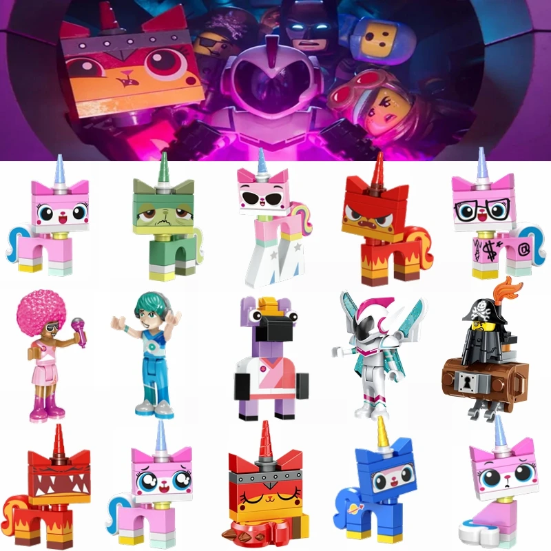 DISCO KITTY &WARRIOR Kitty Wearing Glasses building block GIFT TOY FOR children