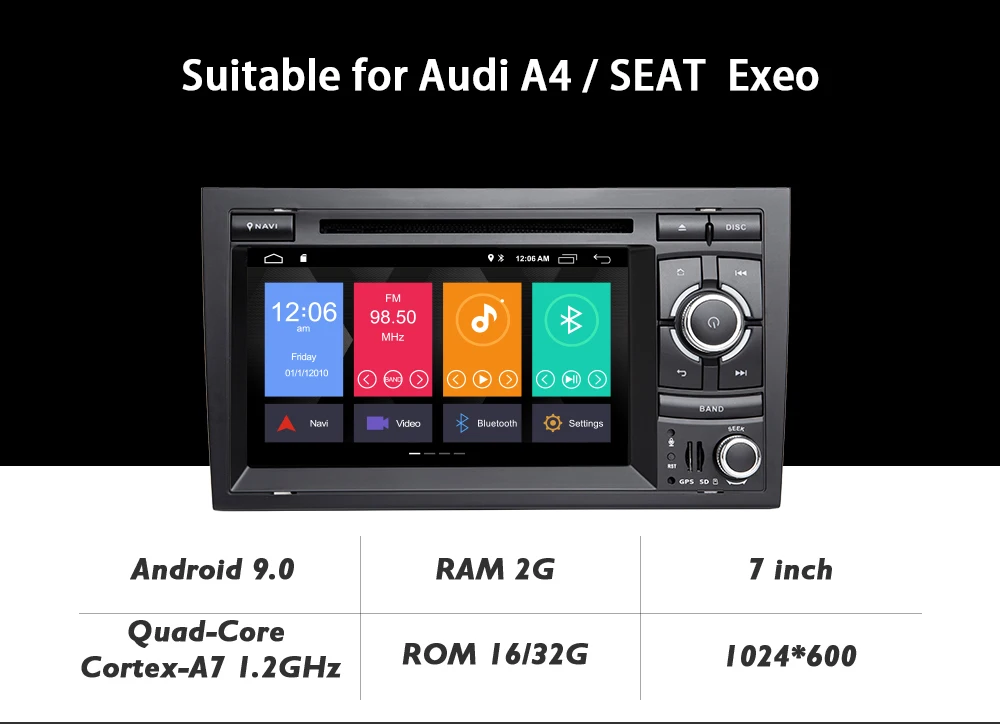 Sale 2 Din Android 9.0 Car DVD Player For Audi A4 B6 B7 S4 B7 B6 RS4 B7 SEAT Exeo GPS Navi Radio stereo Multimedia Head Unit 4G OBD2 0 Sale 2 Din Android 9.0 Car DVD Player For Audi A4 B6 B7 S4 B7 B6 RS4 B7 SEAT Exeo GPS Navi Radio stereo Multimedia Head Unit 4G OBD2 0