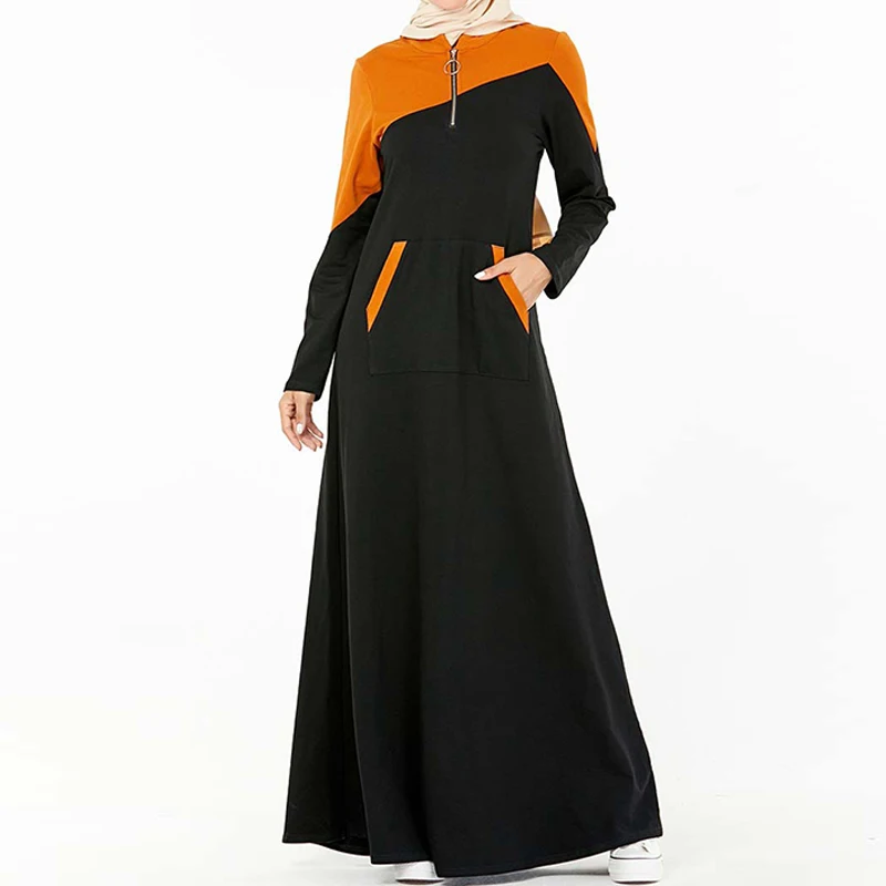 black dress Plus Size Abaya Kaftan Dubai Turkish Hijab Muslim Dress Islamic Clothing Abayas For Women Caftan Marocain Robe Turque Kleding - Color: black dress