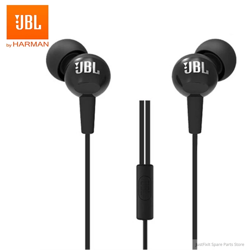 JBL C100Si 3 5mm Wired Stereo Earphones Deep Bass Music Sports Headset Running Earphone Hands free Call with Microphone